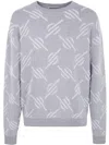 Daily Paper Tevin Monogram Grey Sweater In Blue