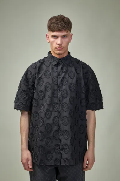 Daily Paper Trophy Shield Ss Shirt In Black
