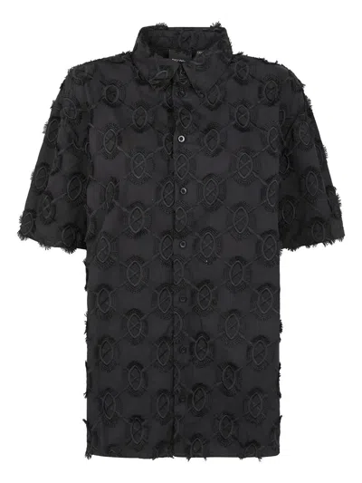 Daily Paper Trophy Shield Ss Shirt In Black