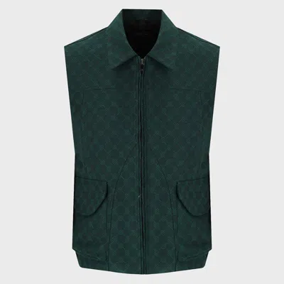 DAILY PAPER DAILY PAPER GREEN COTTON BLEND GILET