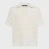 DAILY PAPER DAILY PAPER IVORY COTTON POLO SHIRT