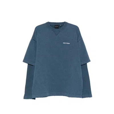 Daily Paper Layered Long Sleeve Tee In Blue
