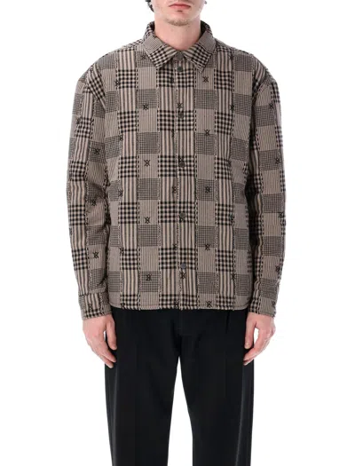 Daily Paper Wet Weather Quilted Shield Longsleeve Shirt In Wet Water Grey