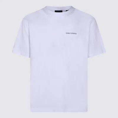 Daily Paper White Cotton T-shirt In Blue