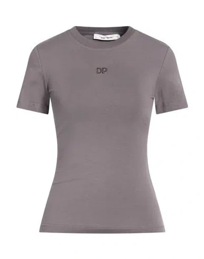 Daily Paper Woman T-shirt Grey Size Xs Cotton, Elastane In Gray