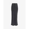 DAILY PAPER DAILY PAPER WOMEN'S BLACK NALIA RIBBED HIGH-RISE STRETCH-COTTON MAXI SKIRT