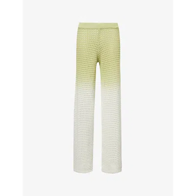 Daily Paper Womens Gradient Adaeze Gradient-pattern Cotton-blend Knitted Trousers