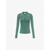 Daily Paper Womens  Washed Ribbed Cotton-knit Cardigan