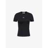 Daily Paper Womens  Unit Short-sleeves Stretch-cotton T-shirt In Black