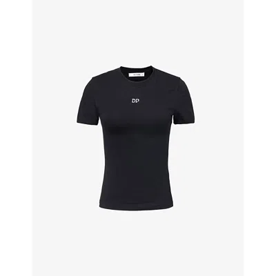 Daily Paper Womens  Unit Short-sleeves Stretch-cotton T-shirt In Black