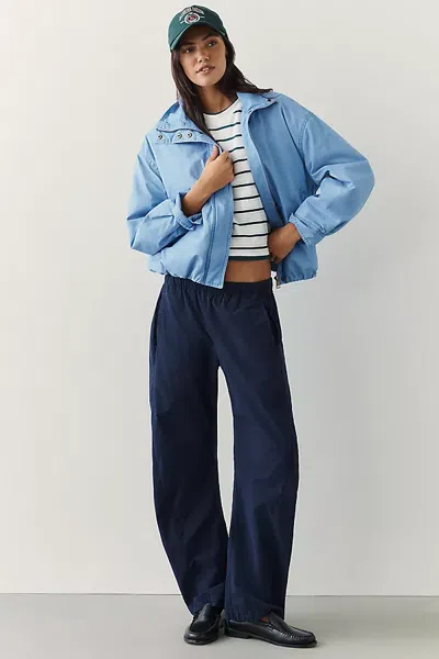 Daily Practice 100% Cotton Barrel Leg Pants In Blue