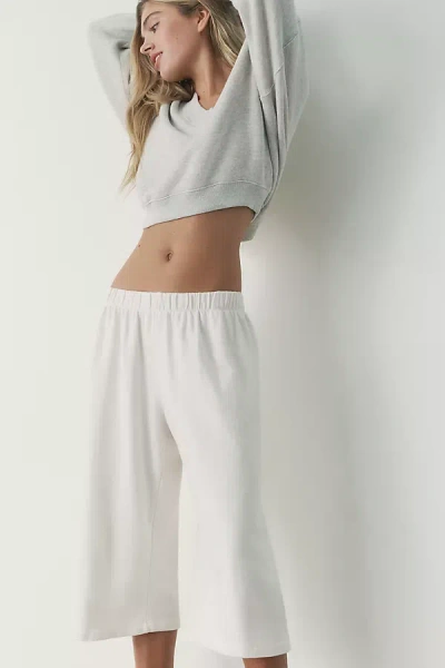 Daily Practice 100% Cotton Knit Long Shorts In Ivory