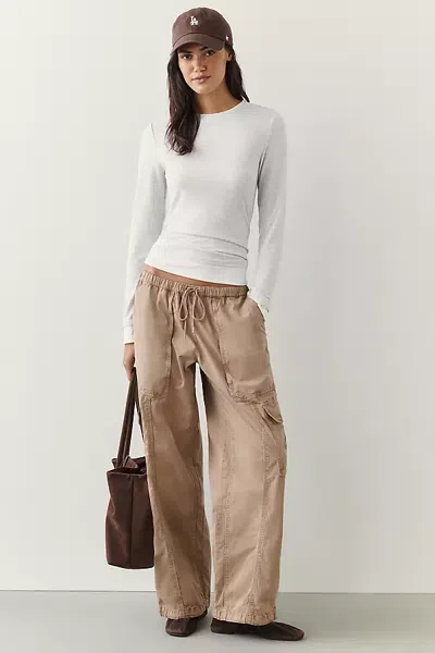 Daily Practice 100% Cotton Pull On Cargo Pants In Beige