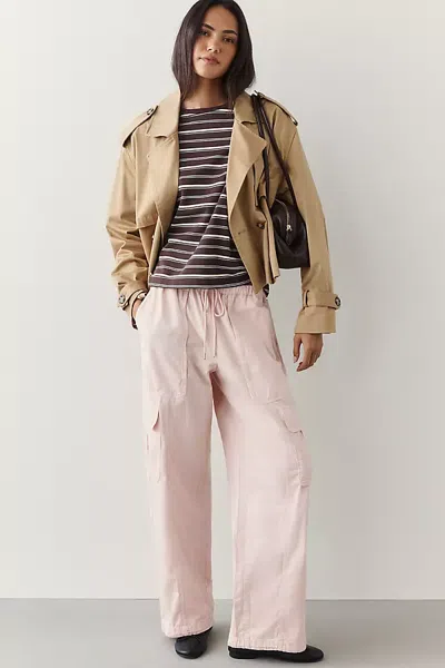 Daily Practice 100% Cotton Pull On Cargo Pants In Pink