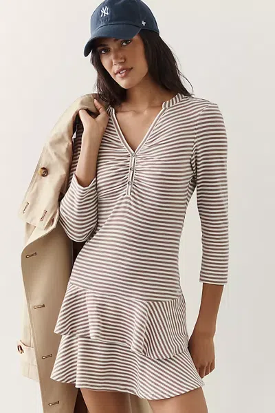 Daily Practice Air Layer Mini Dress In Brown