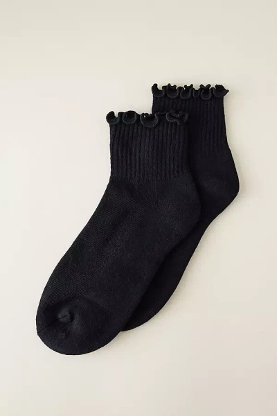 Daily Practice Athletic Ruffle Socks In Black