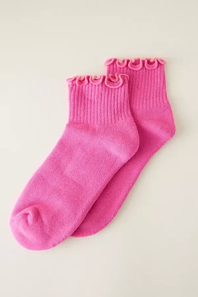 Daily Practice Athletic Ruffle Socks In Pink