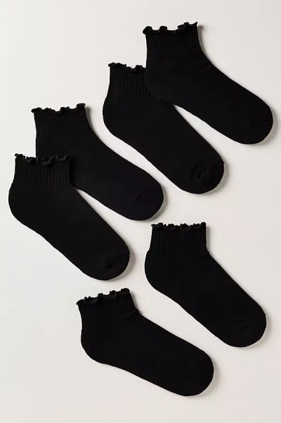 Daily Practice Athletic Ruffle Socks, Set Of 3 In Grey