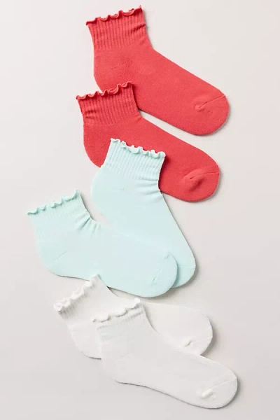 Daily Practice Athletic Ruffle Socks, Set Of 3 In Multi