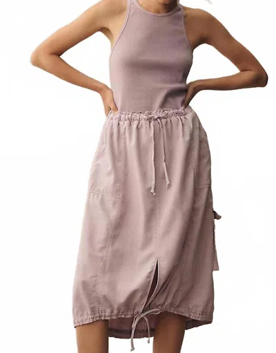 Daily Practice Be Bold Racerback Twofer Dress In Purple In Beige