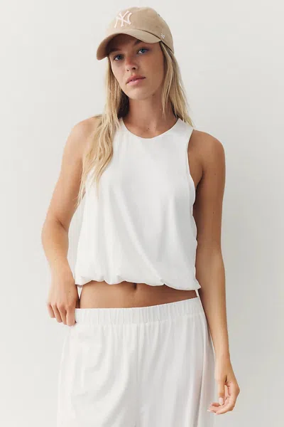 Daily Practice Bubble Twist Tank Top In White