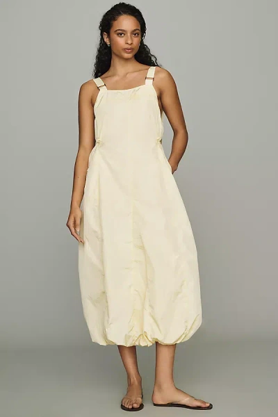 Daily Practice Bubble-hem Midi Dress In Yellow