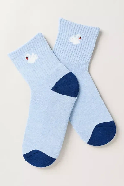 Daily Practice By Anthropologie Athletic Icon Socks In Blue