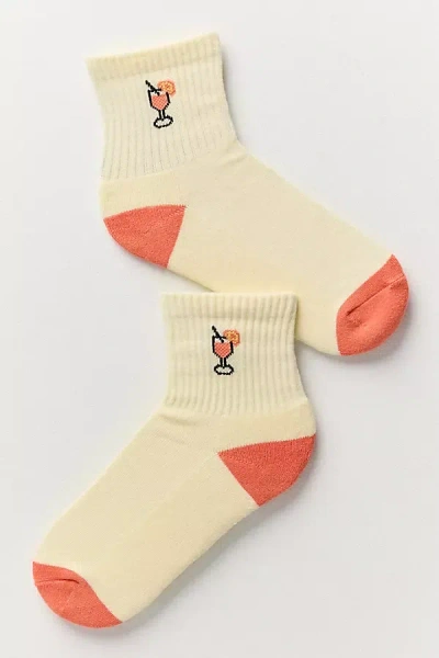 Daily Practice By Anthropologie Athletic Icon Socks In Orange