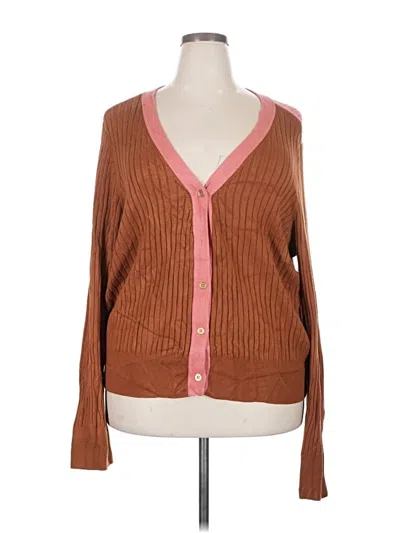 Pre-owned Daily Practice By Anthropologie Cardigan Sweater In Brown