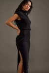 Daily Practice By Anthropologie Column Sleeveless Midi Jumper Dress In Black
