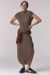 Daily Practice By Anthropologie Column Sweater Midi Dress In Brown