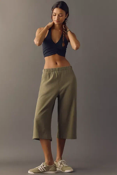 Daily Practice By Anthropologie Daily Practice 100% Cotton Easy Long Shorts In Green
