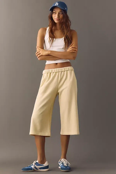 Daily Practice By Anthropologie Daily Practice 100% Cotton Easy Long Shorts In Yellow