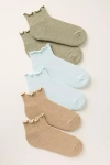 Daily Practice By Anthropologie Daily Practice Athletic Ruffle Socks, Set Of 3