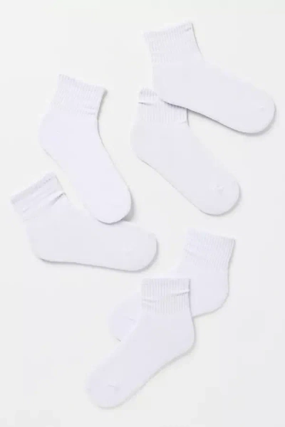 Daily Practice By Anthropologie Daily Practice Athletic Socks, Set Of 3 In White