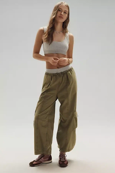 Daily Practice By Anthropologie Daily Practice Biennial Wide-leg Cropped Pants In Green