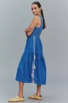 Daily Practice By Anthropologie Daily Practice Bowline Sleeveless Midi Dress In Blue