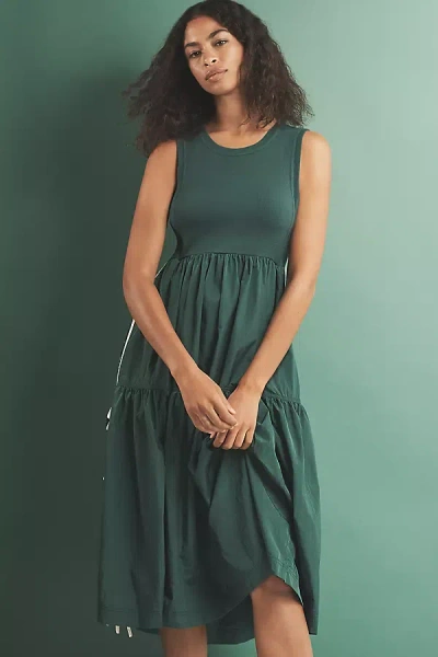 Daily Practice By Anthropologie Daily Practice Bowline Sleeveless Midi Dress In Green