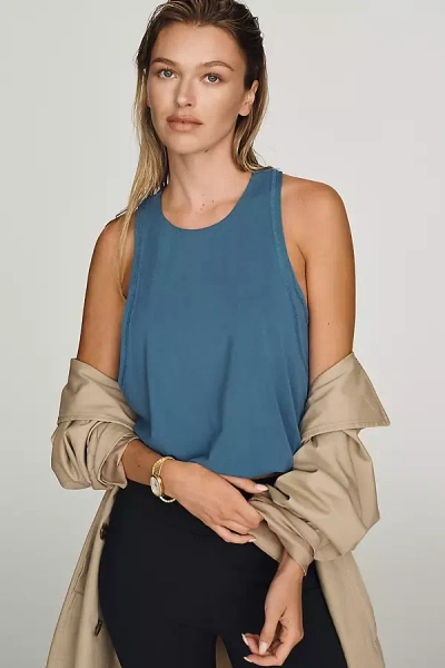 Daily Practice By Anthropologie Daily Practice Bubble Twist Tank Top In Blue