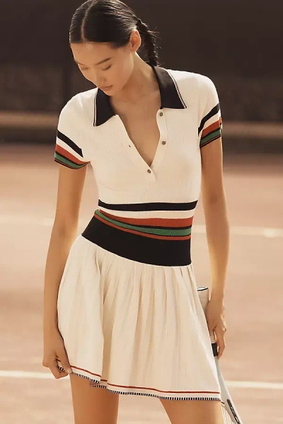 Daily Practice By Anthropologie Daily Practice Check Mark Polo Knit Mini Dress