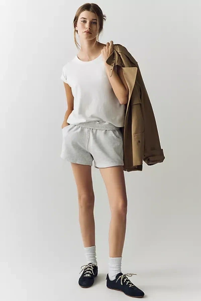 Daily Practice By Anthropologie Daily Practice Cotton Athletic Shorts In Gray