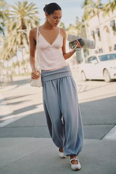 Daily Practice By Anthropologie Daily Practice Foldover Balloon Pants In Blue