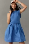 Daily Practice By Anthropologie Daily Practice Gardenia Muscle Twofer Babydoll Mini Dress