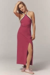 Daily Practice By Anthropologie Daily Practice Halter Side-slit Maxi Dress