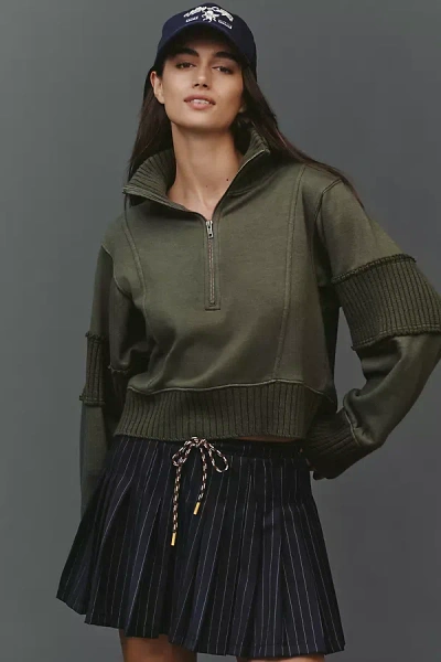 Daily Practice By Anthropologie Daily Practice Indy Grab Pullover Sweatshirt In Green