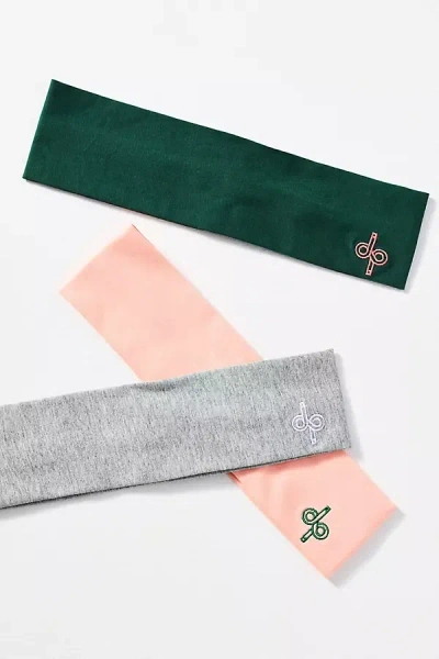 Daily Practice By Anthropologie Daily Practice Jersey Stretch Headbands, Set Of 3 In Green