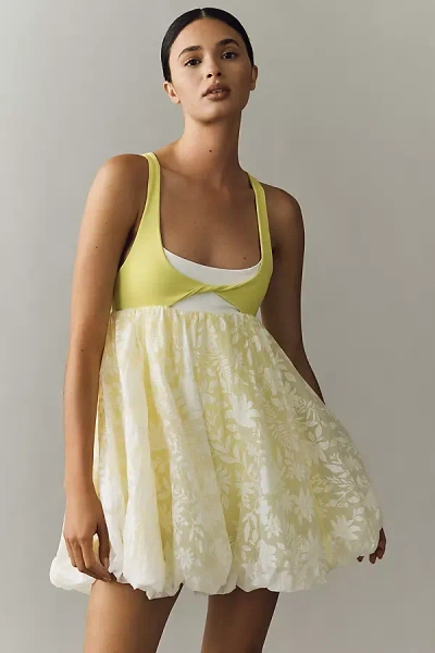 Daily Practice By Anthropologie Daily Practice Jungle Hike Bubble Mini Dress In Green
