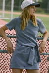 Daily Practice By Anthropologie Daily Practice Knotted Cotton Blend Dress In Blue