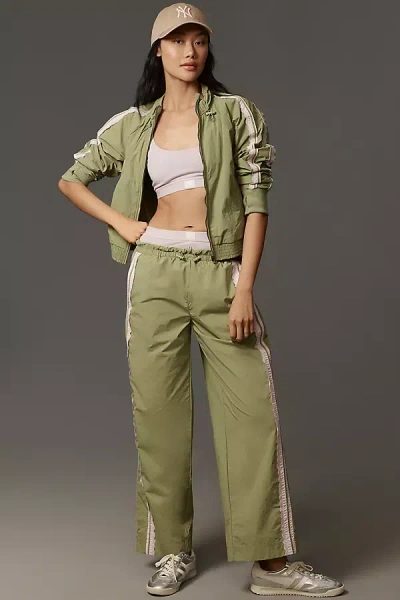 Daily Practice By Anthropologie Daily Practice Lace Side-stripe Track Pants In Green