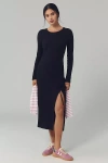 Daily Practice By Anthropologie Daily Practice Long-sleeve Maxi Dress In Black